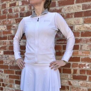 Netball umpires white performance jacket